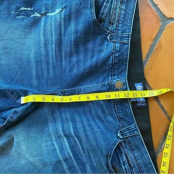 Democracy Ab Technology Elastic Waistband Frayed Hem Distressed Jeans size 24W - Picture 6 of 10